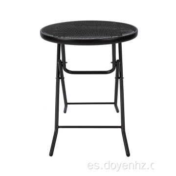 Mesa de malla redonda plegable de metal de 60 cm